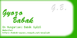 gyozo babak business card
