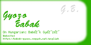 gyozo babak business card